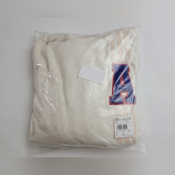 Adidas Originals Women's Small Logo Pullover Hoodie / Wonder White, Large - Picture 7 of 9